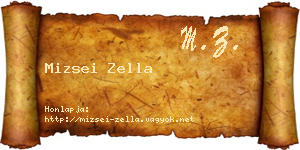 Mizsei Zella névjegykártya